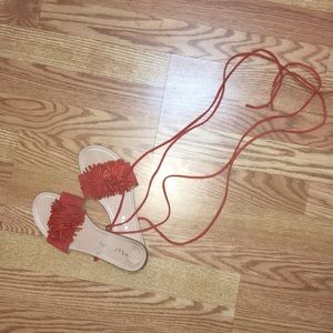 Mariel’s Made in Italy Tie up sandals